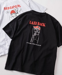 【70】【RCG/レッドキャップガール】ワンポイント刺繍 バックプリント クルーネックTシャツ/ユニセックス/レディース/メンズ
