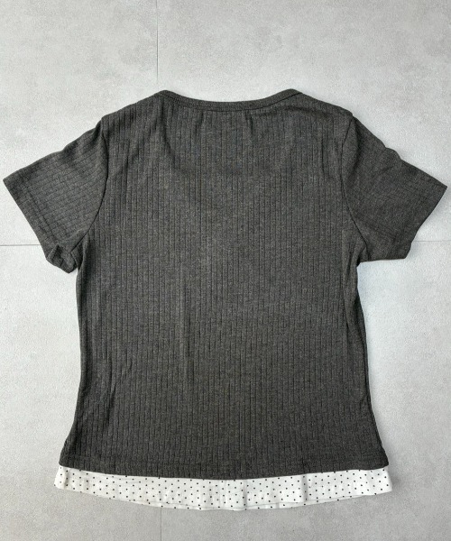 lulufa(ルルファ)の「ドットレイヤードVネックリブTシャツ(Tシャツ/カットソー・レディース・ネイビー/グレー・LARGE/MEDIUM)」の20枚目の写真