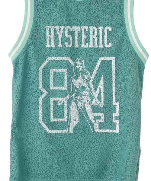 HYSTERIC GLAMOUR（ヒステリックグラマー）の「MAIDEN LOGO柄 チュールジャカードタンクトップ（シャツ/ブラウス・レディース・ブラック系その他/グリーン系その他・FREE）」の7枚目の写真