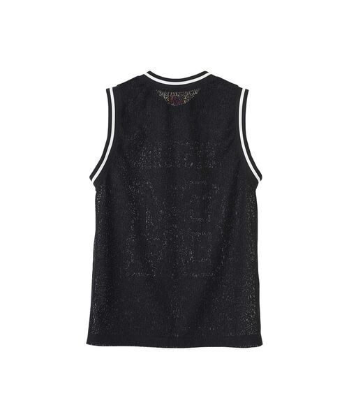 HYSTERIC GLAMOUR（ヒステリックグラマー）の「MAIDEN LOGO柄 チュールジャカードタンクトップ（シャツ/ブラウス・レディース・ブラック系その他/グリーン系その他・FREE）」の3枚目の写真