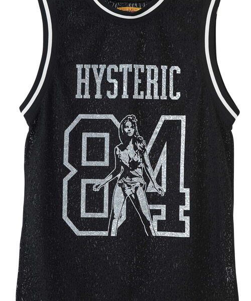 HYSTERIC GLAMOUR（ヒステリックグラマー）の「MAIDEN LOGO柄 チュールジャカードタンクトップ（シャツ/ブラウス・レディース・ブラック系その他/グリーン系その他・FREE）」の4枚目の写真