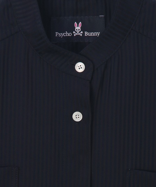 Psycho Bunny（サイコバニー）の「[WOMEN]シースルーストライプ ドロップショルダーシャツワンピース（シャツ/ブラウス・レディース・ネイビー/ホワイト・FREE）」の12枚目の写真