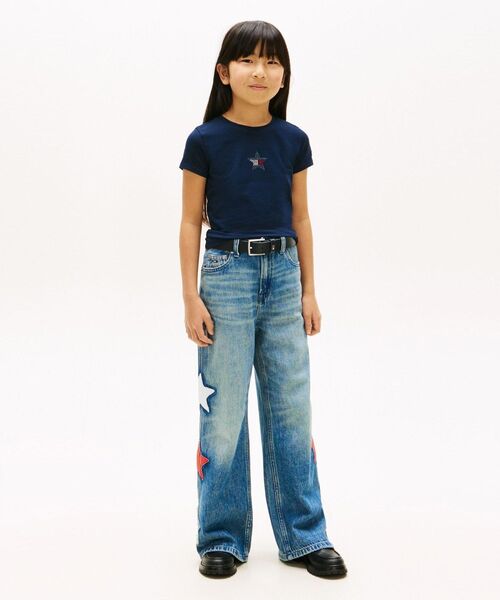 TOMMY HILFIGER(トミーヒルフィガー)の「GIRLS スターフラッグショートスリーブTシャツ(Tシャツ/カットソー・キッズ・レッド/マルチ・150cm/140cm/160cm/130cm)」の10枚目の写真