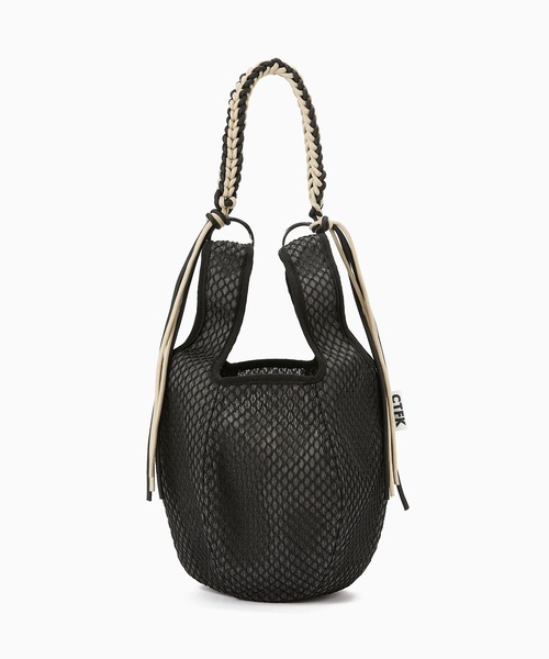 CONTROL FREAK / CTFK（コントロールフリーク）の「CONTROL FREAK(コントロールフリーク)メッシュボールバッグ（ハンドバッグ・レディース・ブラック/ホワイト/グリーン・FREE）」の3枚目の写真