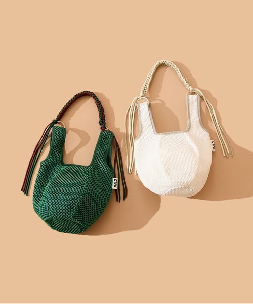 CONTROL FREAK / CTFK（コントロールフリーク）の「CONTROL FREAK(コントロールフリーク)メッシュボールバッグ（ハンドバッグ・レディース・ブラック/ホワイト/グリーン・FREE）」の11枚目の写真