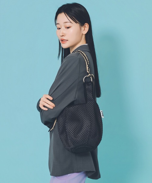 CONTROL FREAK / CTFK（コントロールフリーク）の「CONTROL FREAK(コントロールフリーク)メッシュボールバッグ（ハンドバッグ・レディース・ブラック/ホワイト/グリーン・FREE）」の22枚目の写真