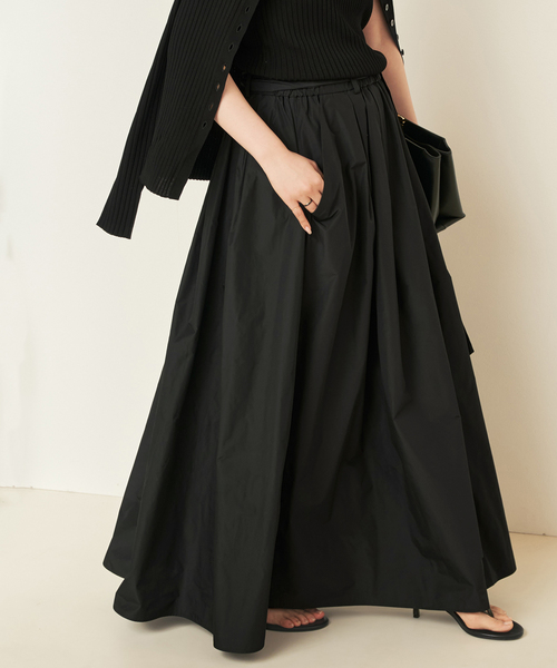 plage(プラージュ)の「Dressy Long スカート(スカート・レディース・ブラウン/ブラック・38/36)」の1枚目の写真