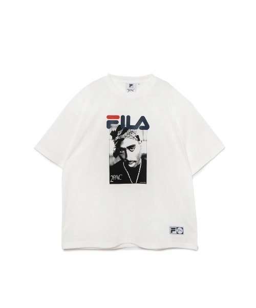 FILA(フィラ)の「S/S PHOTO TEE03 / 2PAC フォトプリントTシャツ(Tシャツ/カットソー・メンズ・ホワイト/ネイビー・S/XL/L/M)」の5枚目の写真