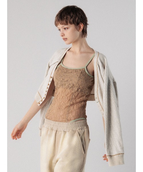 ELCHELE(エルチェレ)の「LACE CAMI BODYSUIT(キャミソール・レディース・ブラック/ベージュ/オフホワイト・38/36)」の15枚目の写真