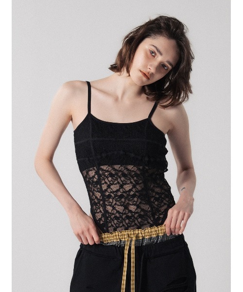 ELCHELE(エルチェレ)の「LACE CAMI BODYSUIT(キャミソール・レディース・ブラック/ベージュ/オフホワイト・38/36)」の19枚目の写真