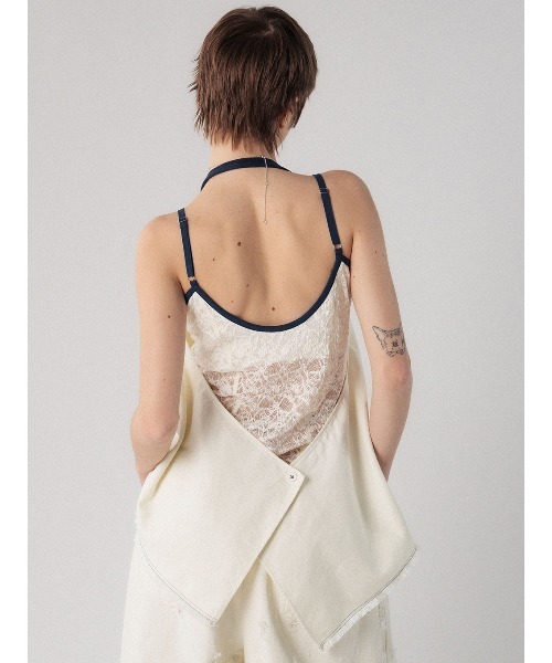 ELCHELE(エルチェレ)の「LACE CAMI BODYSUIT(キャミソール・レディース・ブラック/ベージュ/オフホワイト・38/36)」の9枚目の写真