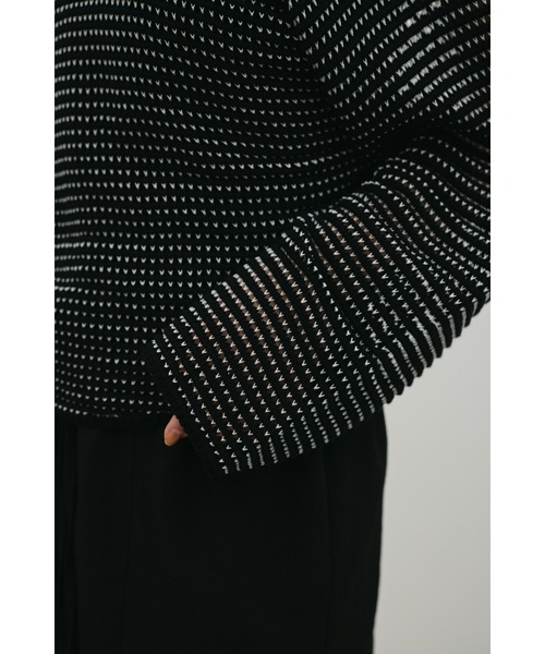 STYLEMIXER（スタイルミキサー）の「バックオープンメッシュニット（ニット/セーター・レディース・ブラック/ライトベージュ/ホワイト・FREE）」の18枚目の写真