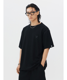 ゴードンワッフルウェビングポイントレギュラーTシャツ（ブラック）