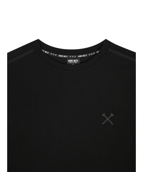 JAMIE WEST(ジェイミーウエスト)の「ゴードンワッフルウェビングポイントレギュラーTシャツ(ブラック)(Tシャツ/カットソー・レディース・その他・MEDIUM/LARGE/X-LARGE)」の7枚目の写真