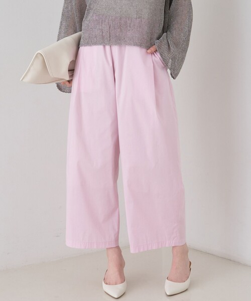 Rouge vif（ルージュヴィフ）の「【ロングセラー】【2026SS新色登場】イージーワイドパンツ/ウエストゴム/クロップド丈（その他パンツ・レディース・ピンク/オフホワイト/ネイビー・40/38/36）」の3枚目の写真