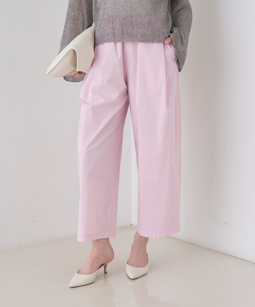 Rouge vif（ルージュヴィフ）の「【ロングセラー】【2026SS新色登場】イージーワイドパンツ/ウエストゴム/クロップド丈（その他パンツ・レディース・ピンク/オフホワイト/ネイビー・40/38/36）」の10枚目の写真