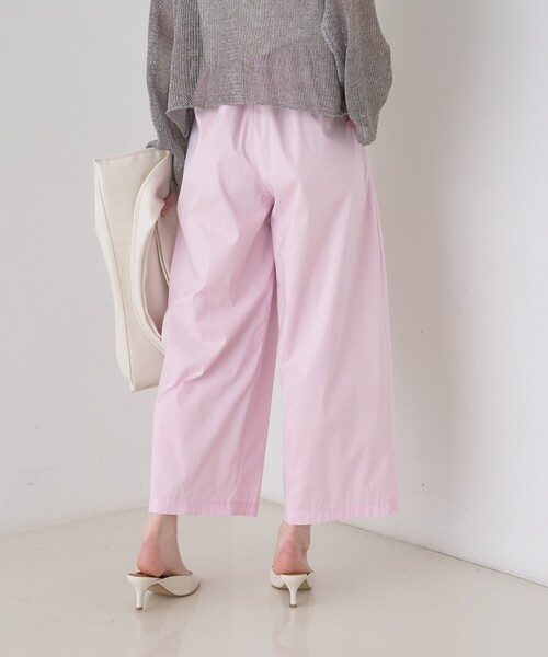 Rouge vif（ルージュヴィフ）の「【ロングセラー】【2026SS新色登場】イージーワイドパンツ/ウエストゴム/クロップド丈（その他パンツ・レディース・ピンク/オフホワイト/ネイビー・40/38/36）」の14枚目の写真