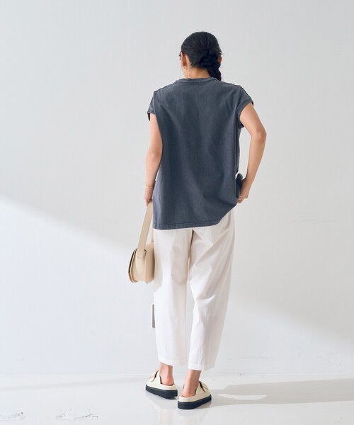 Rouge vif（ルージュヴィフ）の「【ロングセラー】【2026SS新色登場】イージーワイドパンツ/ウエストゴム/クロップド丈（その他パンツ・レディース・ピンク/オフホワイト/ネイビー・40/38/36）」の17枚目の写真