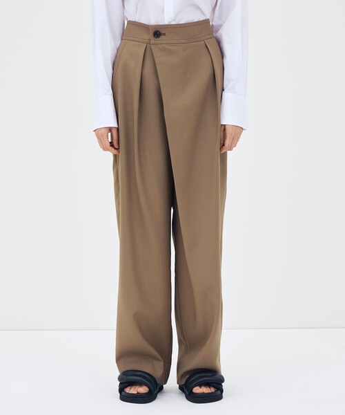 caban(キャバン)の「ウールトロピカル ラップパンツ(その他パンツ・レディース・ブラック/ダークグリーン/キャメル・XS/S)」の8枚目の写真