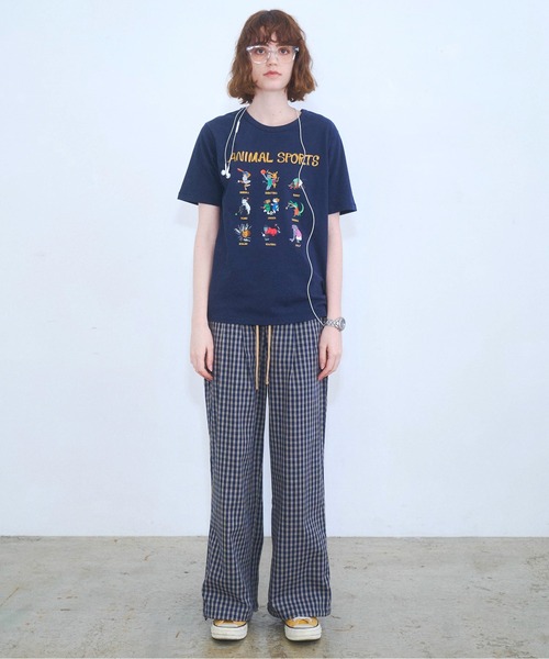 Zooodle(ズードル)の「Animal sports graphic T-shirt - アニマルスポーツグラフィックTシャツ -(Tシャツ/カットソー・メンズ・ネイビー/ホワイト・MEDIUM/LARGE)」の6枚目の写真