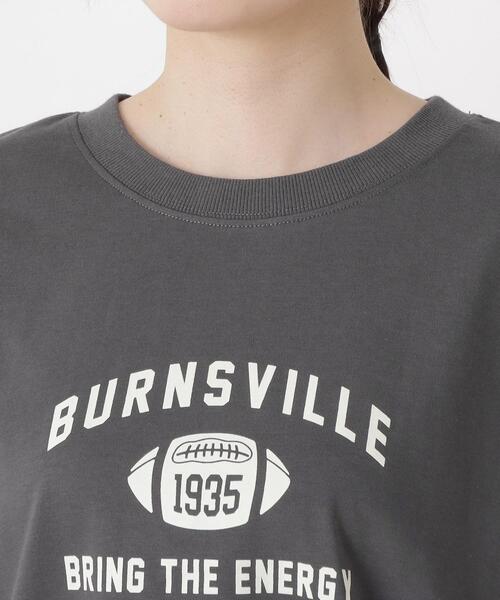 one'sterrace（ワンズテラス）の「カレッジロゴ入り 5分袖ドロストプルオーバー（Tシャツ/カットソー・レディース・グリーン系その他6/アイボリー系8/グレー系その他7・02）」の7枚目の写真
