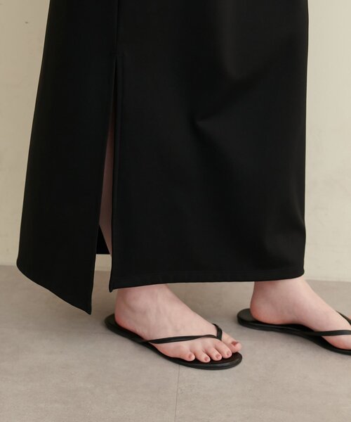 natural couture(ナチュラルクチュール)の「【水着】スリット付きロングスカート(水着・レディース・オフホワイト/ブラック/ブラウン・FREE)」の17枚目の写真