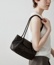 faux leather flap mini tote bag / ミニフラップトートバッグ