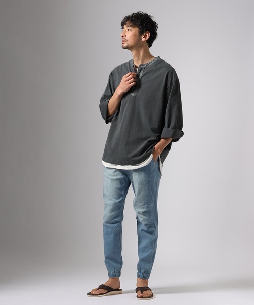 BAYFLOW(ベイフロー)の「【ストレッチ】ソフトデニムジョグパンツ(デニムパンツ・メンズ・スカイブルー/ライトブルー・MEDIUM/LARGE)」の18枚目の写真