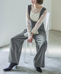 タックワイドサロペット スラックス