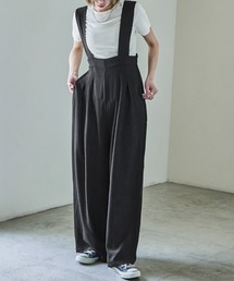 タックワイドサロペット スラックス