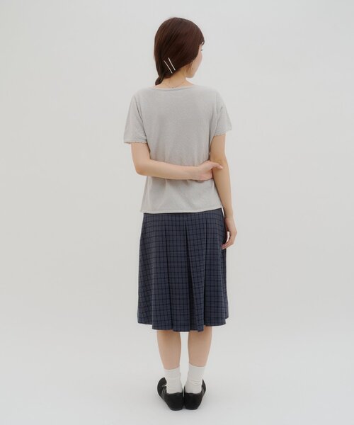 DISCOAT(ディスコート)の「【umm.】ドレープ半袖カーディガン(カーディガン/ボレロ・レディース・ベビーピンク/レモンイエロー/オフホワイト/サックスブルー/ライトグレー/ネイビー/ブラウン・FREE)」の17枚目の写真
