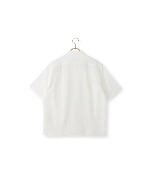 AOYAMA(アオヤマ)の「リネンライクオープンカラーシャツ【半袖】【Reflax】(シャツ/ブラウス・メンズ・ホワイト/チャコールグレー・LL/L/M/S)」の11枚目の写真