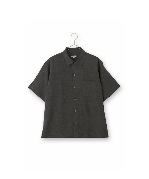 AOYAMA(アオヤマ)の「リネンライクオープンカラーシャツ【半袖】【Reflax】(シャツ/ブラウス・メンズ・ホワイト/チャコールグレー・LL/L/M/S)」の18枚目の写真