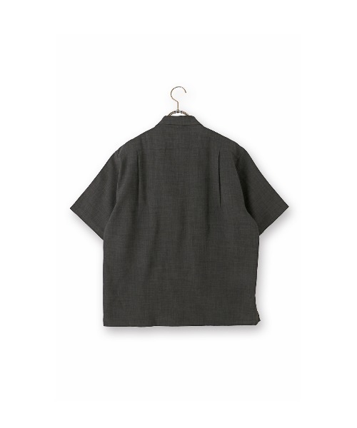AOYAMA(アオヤマ)の「リネンライクオープンカラーシャツ【半袖】【Reflax】(シャツ/ブラウス・メンズ・ホワイト/チャコールグレー・LL/L/M/S)」の19枚目の写真
