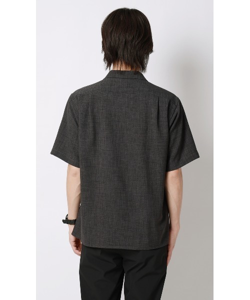 AOYAMA(アオヤマ)の「リネンライクオープンカラーシャツ【半袖】【Reflax】(シャツ/ブラウス・メンズ・ホワイト/チャコールグレー・LL/L/M/S)」の14枚目の写真