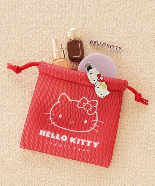 LOWRYS FARM（ローリーズファーム）の「【サンリオキャラクターズ】キンチャクポーチ 647247/GOODS（ポーチ・レディース・ブラック/レッド・FREE）」の3枚目の写真
