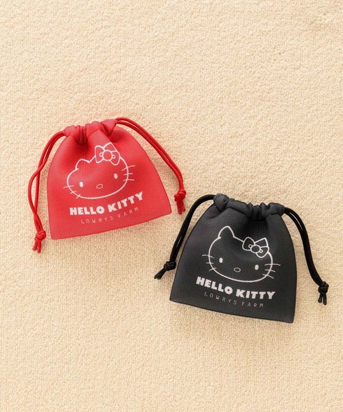 LOWRYS FARM（ローリーズファーム）の「【サンリオキャラクターズ】キンチャクポーチ 647247/GOODS（ポーチ・レディース・ブラック/レッド・FREE）」の4枚目の写真