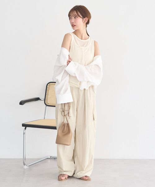 earth music&ecology(アースミュージックアンドエコロジー)の「ビットパーツ付きカーゴパンツ(その他パンツ・レディース・アイボリー/サックスブルー/その他6・FREE)」の8枚目の写真