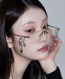 me+em select（ミームセレクト）の「【 ２color 】カスタムチャームリムレスメガネ ／custom charm rimless glasses（メガネ）」