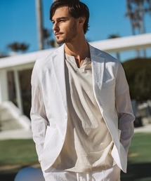 LUXEAKMPLUS（リュクスエイケイエムプラス）の「LUXEAKMPLUS(リュクスエイケイエムプラス)ゴルフ シアサッカー ブリーザブルジャケット（テーラードジャケット）」