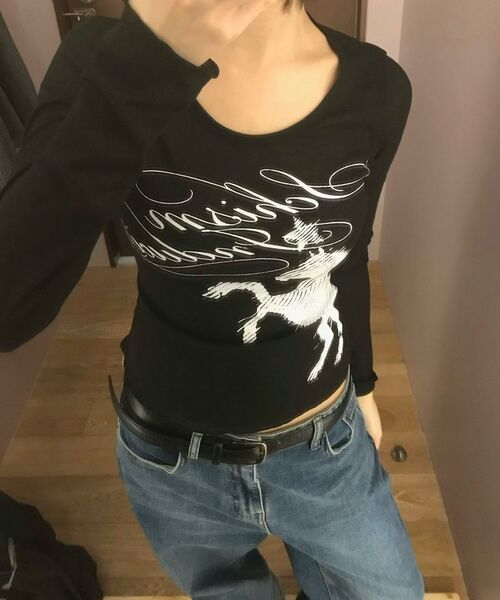 SCHISM INDUCING(スキズムインデューシング)の「HORSE FLARED SLEEVE TOP BLACK(Tシャツ/カットソー・レディース・その他・FREE)」の19枚目の写真