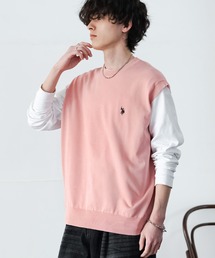 ニット」に該当するメンズのベスト（ピンク/桃色系）ファッション通販