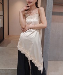 CORNERS | イレギュラーヘムサテンレースキャミ(キャミソール)