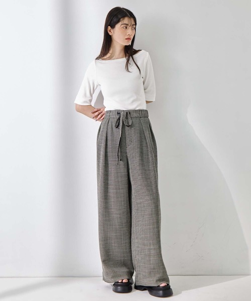 STUDIOUS(ステュディオス)の「【STUDIOUS/ステュディオス】Luxury Cotton Boat Neck Tee/ラグジュアリーコットンボートネックT(Tシャツ/カットソー・レディース・ホワイト/ブラック/ネイビー/レッド・FREE)」の11枚目の写真