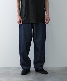 【NAVY / ネイビー】ブリーズデニム  キャロットパンツ ワイドテーパード UV 接触冷感 軽量