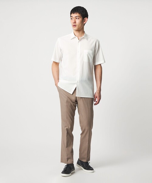 UNITED ARROWS（ユナイテッドアローズ）の「ショートスリーブ レギュラーカーラーシャツ UA COZY ヨコストレッチ 撥水（シャツ/ブラウス・メンズ・ホワイト/ライトグレー/ネイビー・S/M/XL/L）」の5枚目の写真