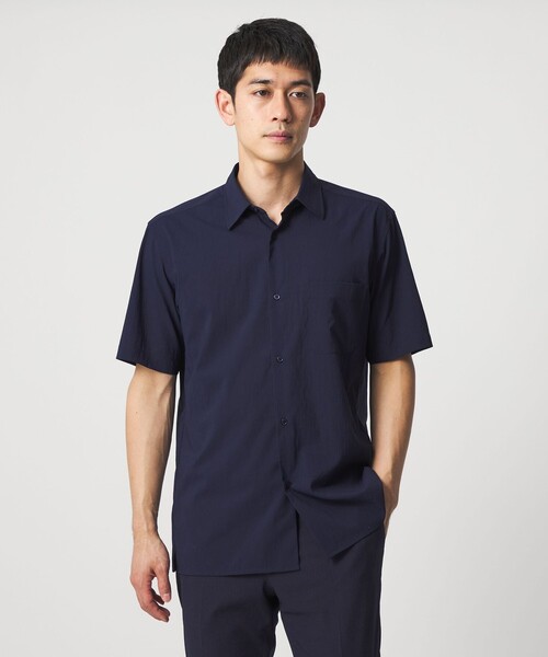 UNITED ARROWS（ユナイテッドアローズ）の「ショートスリーブ レギュラーカーラーシャツ UA COZY ヨコストレッチ 撥水（シャツ/ブラウス・メンズ・ホワイト/ライトグレー/ネイビー・S/M/XL/L）」の6枚目の写真