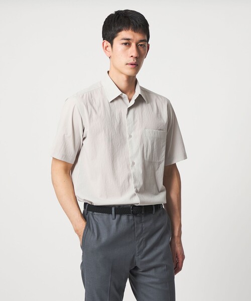 UNITED ARROWS（ユナイテッドアローズ）の「ショートスリーブ レギュラーカーラーシャツ UA COZY ヨコストレッチ 撥水（シャツ/ブラウス・メンズ・ホワイト/ライトグレー/ネイビー・S/M/XL/L）」の7枚目の写真