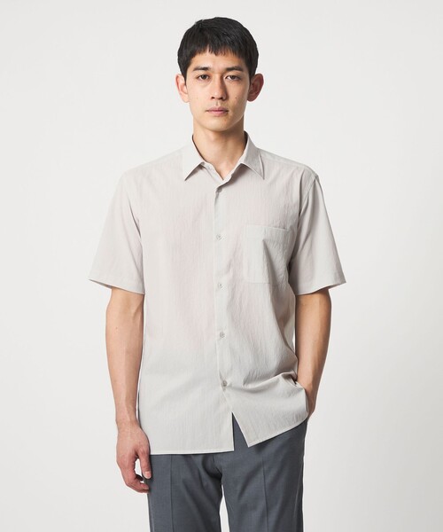 UNITED ARROWS（ユナイテッドアローズ）の「ショートスリーブ レギュラーカーラーシャツ UA COZY ヨコストレッチ 撥水（シャツ/ブラウス・メンズ・ホワイト/ライトグレー/ネイビー・S/M/XL/L）」の8枚目の写真