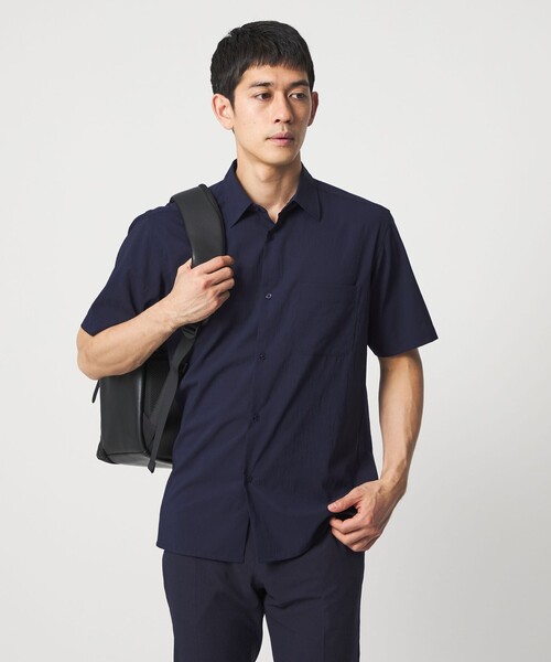 UNITED ARROWS（ユナイテッドアローズ）の「ショートスリーブ レギュラーカーラーシャツ UA COZY ヨコストレッチ 撥水（シャツ/ブラウス・メンズ・ホワイト/ライトグレー/ネイビー・S/M/XL/L）」の3枚目の写真